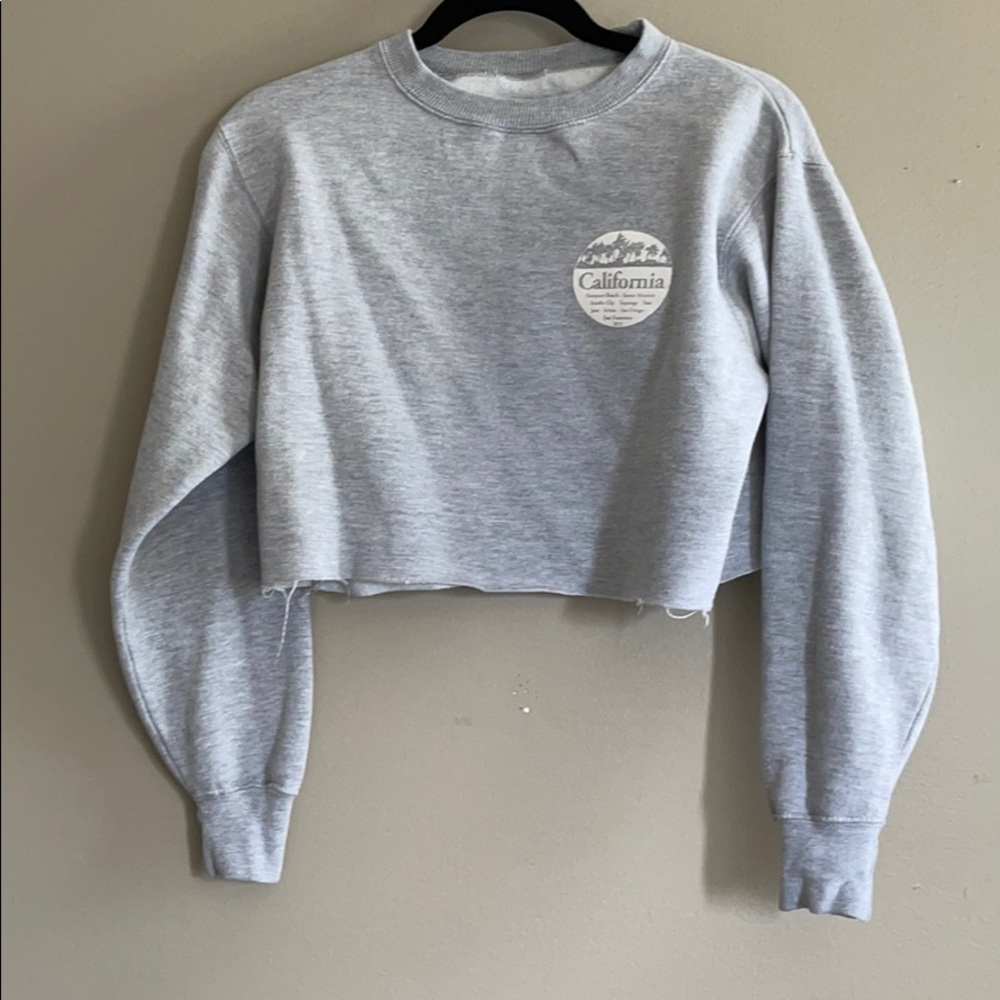 Brandy Melville cropped long sleeve shirt